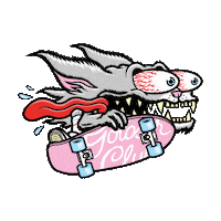 fianafandi cat speed skateboard kucing Sticker