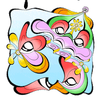 Flower Power Love Sticker
