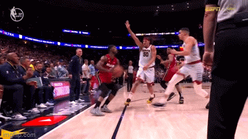 kingkaps7 giphyupload kingkaps7 nba finals this was ruled a foul on aaron gordon GIF