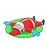 Tired Santa Claus Sticker by My Town Games
