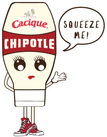 caciqueusa mexican food crema chipotle cacique Sticker
