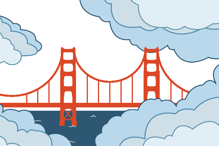 Golden Gate Bridge Travel Sticker by San Francisco
