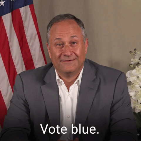 Vote blue.