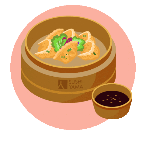 Dumplings Bento Sticker by Sushi Yama