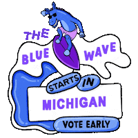 Vote Early Joe Biden Sticker by Creative Courage