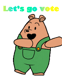 Bear Vote Sticker