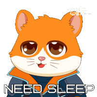 Tired Good Night Sticker by Hamieverse