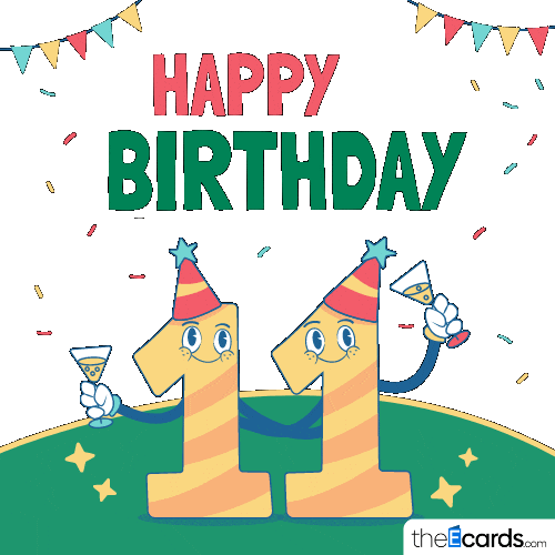 Special Day 11Th Sticker by TheEcards.com