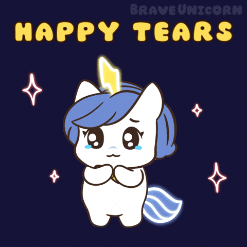 Happy Tears Bu GIF by Brave Unicorn