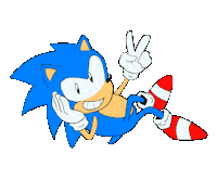 Happy Sonic The Hedgehog Sticker