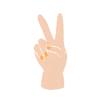 noppies cute peace hand fingers Sticker