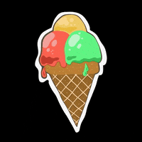 bom_artstudio colorful colors ice cream cone GIF