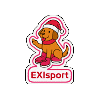 Xmas Dog Sticker by EXIsport