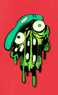 zombie melting GIF by Remus & Kiki Animation