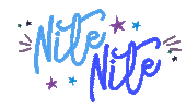 Chiquidar night goodnight calligraphy chiquidar Sticker