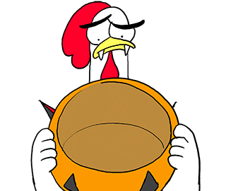Halloween Chicken GIF by happydog