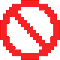 Pixel Warning Sticker by Salih Kizilkaya