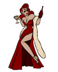Celebrate Pin Up Art Sticker