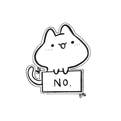 Shooley cat no nope doodle Sticker