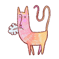 Cat Sticker by E MERLIN MURRAY