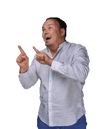 PBackstube pointing male zeigen pointing up Sticker