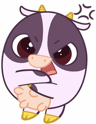 Angry Cow GIF by Bibi.Pet