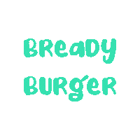 breadyburger green delicious burger teal Sticker