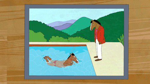 pool swimming GIF by BoJack Horseman