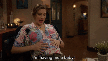 Baby Announce GIF by grown-ish