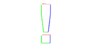 Exclamationmark Glitcheffect Sticker by goneon.lu