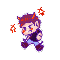 Angry Chibi Sticker