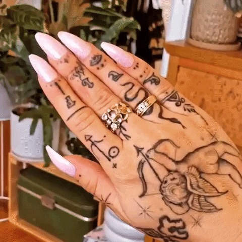 Press On Nails Finger Tattoo GIF by Trés She