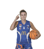 Damenbaskets funny basketball thinking dbb Sticker