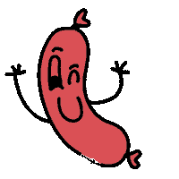 Sausage Party Hello Sticker by Offene Jugendarbeit Bregenzerwald