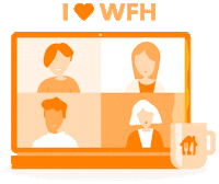 Work From Home Zoom Sticker by Just Eat Takeaway.com