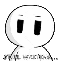 Bored Still Waiting Sticker by Playgigaverse