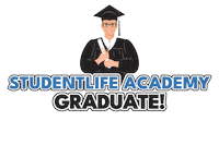 Graduate Sticker by studentlifeacademy