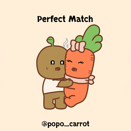 popo_carrot love hug cuddle vegetables GIF