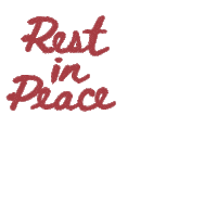 Rest In Peace Goodbye Sticker by Rob Jelinski Studios, llc.