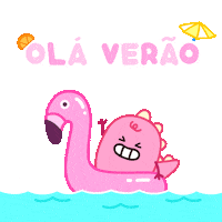 Happy Pool Party Sticker by DINOSALLY