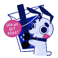 itscosmiccosmic cosmic comet blue dog itscosmiccosmic Sticker