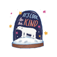 Be Kind Snow Sticker by The Pill Club