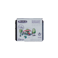 gustavson_illustration color watercolor husband sketching Sticker