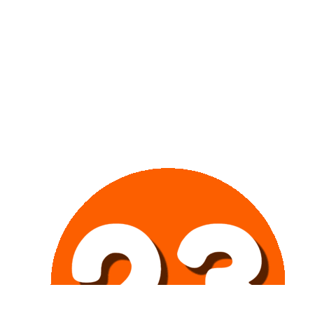 Orange Number Sticker