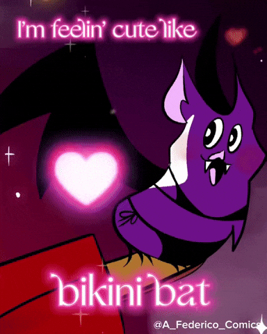 A_Federico_Comics halloween purple vampire bikini GIF