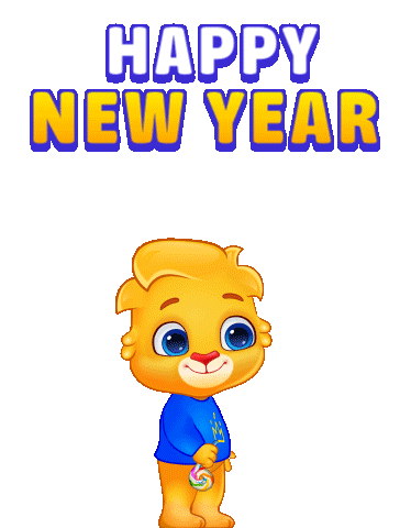 New Year Happy Holidays Sticker by Lucas and Friends by RV AppStudios
