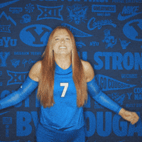 Ncaa Volleyball Go Cougs GIF by BYU Cougars