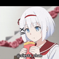 Girl Eating GIF