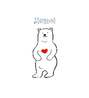 Polar Bear Hello Sticker