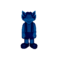 alvviant art blue sculpt patung Sticker